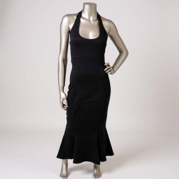 Revolve + Susana Monaco Mid Length Halter Formal Black Dress Size S - Picture 1 of 4